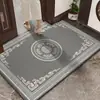 Felpudo Sencillo de Entrada Estilo Chino, Felpudo para Raspar Barro y Suciedad, Felpudo de Cristal Terciopelo Resistente a Manchas y al Desgaste