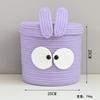 Bonito roxo olho grande algodão corda tecida cesta de armazenamento sala de estar quarto roupas lanches brinquedos diversos cesta de armazenamento dos desenhos animados