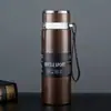 Garrafa de Água Térmica Portátil com Alça para Negócios e Esportes Aço Inoxidável 316 Vácuo Grande Capacidade Fabricante Atacado