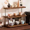 Portavasos, portabotellas de agua, estante de almacenamiento multicapa para cocina, mesa de comedor, escritorio y estación de trabajo de oficina, soporte para tazas de té