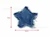 Patches de Tecido Jeans Lavado Retro Moda Coração Pequeno e Estrela de Cinco Pontas para Acessórios de Roupa, Sapatos, Chapéus, Bolsas e Patches Decorativos Bordados