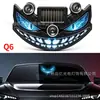 Luz decorativa LED de ojo maligno alimentada por energía solar transfronteriza para parabrisas trasero y ventana de coche, no requiere cableado, luz decorativa de expresión