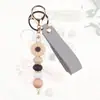 Nuevo Colgante Creativo de Juguete para Morder de Margarita de Dibujos Animados DIY, Llavero con Colgante de Bolso de Silicona con Cuentas Hecho a Mano