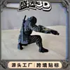 Popular Transfronteiriço Impresso em 3D Ninja Personalizado Criativo Ornamento Armazenamento de Mesa Desenho Animado Guerreiro Negro