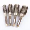 Tubo de aluminio nano cerámico peine enrollador de pelo peine de aire peine cilíndrico peine enrollador de pelo esponjoso peine para pelo rizado peine de estilismo para pelo liso