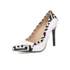 Zapatos de tacón fino para negocios, zapatos de tacón alto para mujer con puntera fina y bloques de color, estilo europeo y americano, zapatos de talla grande 10-1