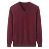Simple Pure Cashmere Masculino Malha Gola V Pulôver Inverno Casual Negócios Base Suéter Cashmere Suéter Frango Coração Gola V Pulôver