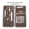 Conjunto de Ferramentas para Manicure 7 Peças Atacado Doméstico Portátil Cortador de Unhas de Manicure Conjunto de Cortadores de Unhas Impresso