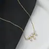 Outono e inverno Novo Estilo Micro cravejado com zircônia corrente de suéter elegante feminina design de nicho sentido pingente de gota d'água corrente de clavícula colar versátil