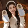 Pantuflas de Algodón para Pareja de Invierno para Mujer, Otoño e Invierno Hogar Interior Antideslizantes Forradas de Felpa Bolsillo en el Talón Zapatos de Algodón Cálidos para Usar Afuera