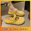 Sapatos de Solado Macio Respiráveis Pérola Sapatos Mary Jane Femininos 2026 Outono Novo Estilo Coreano Versátil Estilo Gentil Sapatos Baixos Planos