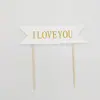 Tarjeta de Pastel Sellado Inglés Feliz Cumpleaños Decoración Enchufe Celebración de Fiesta Arreglo Suministros Bandera Banner para Hornear