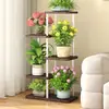 Rack de flores Sala de estar Varanda de chão Rack de armazenamento de flores 2024 Novo suporte para vasos de flores Planta de ferro carnudo multicamadas