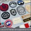 Bordado etiqueta dez anos fábrica moda marca roupas etiqueta de pano computador bordado braçadeira patch LOGO etiqueta decorativa
