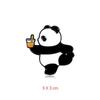 Insignia de panda gordo de dibujos animados tema pérdida de peso insignia divertida de personalidad decoraciones para bolsa accesorios insignia de metal para pareja