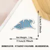 Patche Bordado Letra 26 Baleia Novo Desenho Animado Transfronteiriço Onda Azul e Branca Adesivo Termocolante Patche Decorativo Patche para Roupa