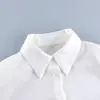 Nova Camisa Retro Francesa de Cetim com Lapela Outono e Inverno, Slim Fit, Caimento Fluido, Estilo Simples, Ombreiras, Roupa Externa para Mulheres