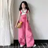 Pantalones de Mezclilla para Niñas Primavera y Verano Nuevo Estilo Coreano Pantalones Casuales de Moda para Niños Mayores Pantalones de Pierna Ancha Frescos y Modernos