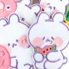 Parche de etiqueta bordada por computadora lindo animal de dibujos animados conejo pegatinas de bordado accesorios para ropa accesorios DIY etiqueta de tela pegatinas de tela