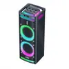 Nuevo Altavoz de Doble Unidad de 12 Pulgadas con Efecto de Iluminación RGB Bluetooth Inalámbrico Portátil Sistema de Sonido para Fiesta KTV Escenario