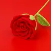 Productos Terminados Hechos a Mano Transfronterizo Simulación Nuevo Estilo Hilo de Algodón Ramo de Rosa Tailandesa Tejido de Lana Flor Ganchillo Ramo Venta al por Mayor