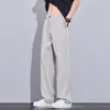 Jeans de Tencel para Hombre Verano Delgados Sueltos Pierna Recta Caída Pantalones Casuales de Seda Helada de Alta Gama Pantalones Largos