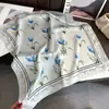 Novo Lenço de Seda Coreano de Primavera para Mulheres, Acessório em Camadas, Cinto de Jeans, Cobertura para Cintura, Camisa Combinando para Viagem, Lenço Quadrado