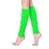 Multicolor opcional al por mayor de fábrica color brillante fluorescente lana pierna tejida cubierta para pierna calcetines apilados cubierta para pierna de bota