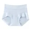 Roupa Íntima Popular Feminina de Cintura Alta 10A Antibacteriana Ajustada ao Corpo Amiga da Pele Respirável Calcinhas Confortáveis Sem Costura Roupa Íntima Feminina 100% Algodão