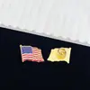 Insignia de Bandera Americana Oro y Plata Accesorios de Ropa Broche de Bandera Broche de Mariposa Broche Insignia Aleación Esmalte