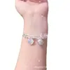 Celebridade da Internet Novo Lançamento Pulseira de Sino de Bênção de Um Passo Feminina Antiga Combina com Tudo Namorada Casal Par de Pulseiras Ajustáveis