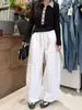 26 Pantalones Deportivos de Cintura Alta Rectos para Mujer de Otoño, Temporada de Otoño Casual Sueltos Adelgazantes Versátiles de Pierna Ancha Curvados para Mujer