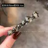Presilha de Cabelo de Laço com Strass de Alta Qualidade, Presilha Bico de Pato Totalmente com Strass de Luxo Leve, Novo Estilo para Mulheres, Presilha Lateral para Franja de Luxo Leve, Grampo para Cabelos Soltos