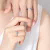 Anillo de pareja Princesa y Caballero para mujer ins moderno plata esterlina un par anillo estudiante personalidad anillo de corona regalo conmemorativo