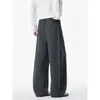 Pantalones Casuales Amplios Sueltos para Hombre Marca de Moda Pantalones Talla Americana Versátiles Muestran Delgado Largo Otoño Plisado Talla Grande