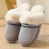 26 pantuflas de felpa con encaje para el hogar, de invierno, superventas transfronterizas, para hombre y mujer, estilo pareja, pantuflas de algodón cálidas para interior y exterior
