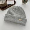 Gorro de malha de pelúcia macia e preguiçosa de alta qualidade, feminino, japonês, outono e inverno, engrossado, quente, casal, chapéu de lã, tudo combinando