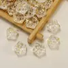 Cuentas de vidrio de pentagrama de meteorito, cuentas sueltas con agujeros horizontales, cuentas de estrella, accesorios para abalorios de pulseras y collares hechos a mano para DIY