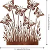 Estacas de Jardim Personalizadas, Decorações de Pátio, Arte em Metal Enferrujado para Paisagismo de Gramado Externo, Ornamentos para Plantas e Flores