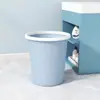 Cubo de basura grande a rayas sin tapa para cocina del hogar, sala de estar, dormitorio, baño, oficina, con borde para sujetar bolsas