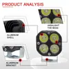 Fornecedor da Fábrica Fornece Refletores de Trabalho LED de 3 polegadas para Veículos Off-Road, Motocicletas, Luzes para Veículos Modificados, Luzes de Pavimentação Branco e Amarelo Trevo de Quatro Folhas