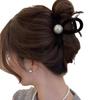 Tocado de perlas grises de alta calidad, horquilla para la parte posterior de la cabeza, pinza para el cabello de alta calidad, accesorios para el cabello, nuevo estilo, moño, temperamento, pinza para el cabello, joyería para mujeres