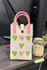 Nova Bolsa de Celular Desenho Animado, Conveniente para Sair, Bolsa de Tricô Portátil, Mini Bolsa Transversal de Pulso, Bolsa de Ombro Único