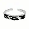Anel Aberto de Esmalte Noturno e Alvorada com Gota de Óleo e Zircônia Anel Empilhável para Melhor Amiga Design de Nicho Anel Personalizado para Mulheres