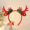 Pinza para el Cabello de Reno Navideño para Mujer Pinza para el Cabello de Fiesta Festiva Accesorio para el Peinado Accesorios de Disfraz Cosplay Lindo Doble Pinza Accesorios para el Cabello