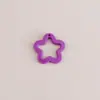 Colgante Estrella de Cinco Puntas Calada Color Sólido/Transparente Acrílico Colgante Accesorios para Joyería Hecha a Mano DIY Llavero Colgante para Bolsa