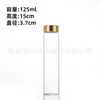 Botella de Vidrio Sellada a Rosca de 37 mm con Tapa Tangencial Dorada, Envase de Madera de Águila, Botella Vacía para Cápsulas de Cordyceps, Botella para Sub-Embotellado de Té y Té Perfumado