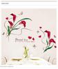 Adesivos de Parede Novo Matilene Flor Vermelha Adesivos de Amor Mural Decorativo Romântico para Quarto e Cabeceira 9257