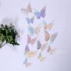 Pegatinas de pared de mariposa huecas Pegatinas de pared de mariposa tridimensionales Decoración de fondo Pegatinas de mariposa de color Decoración de pared Pegatinas de pared de fondo
