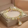4.1 Oferta EspecialConjunto de Pulseiras Dupla Camada Estilo Chinês para Mulheres, Pulseira com Design de Nicho Estilo Floresta Ins